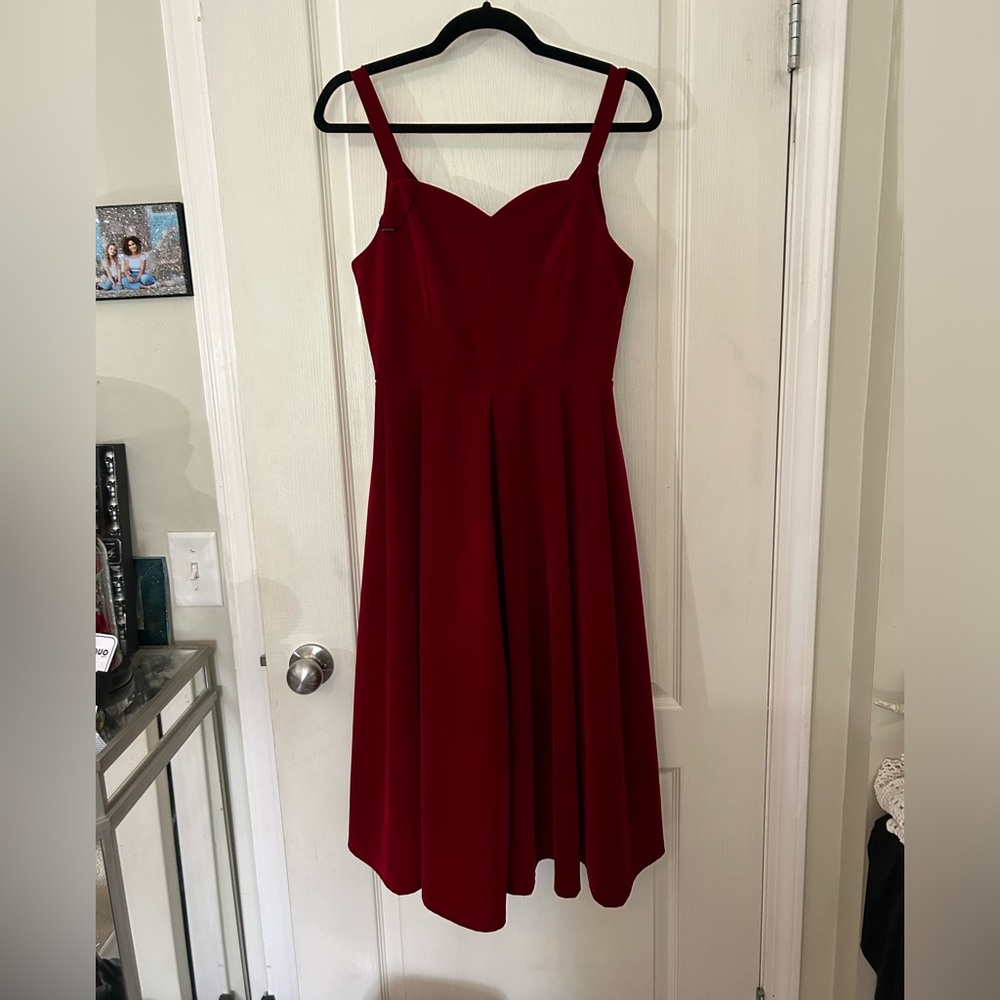 NWOT Red Velvet Midi Dress
